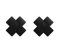 Bye Bra Couvre-Tétons De Style X, Cache-Tétons Adhésif, pour Fêtes Et Festivals, Noir, Taille Unique