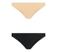 Bye Bra Culottes Brésiliennes Invisibles, sans Couture, sous-Vêtements, Lisses Et Confortables, Culottes pour Femmes, Lot De 2: Beige, Noir, XS-XL