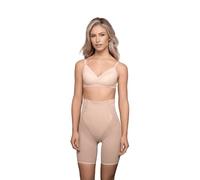 Bye Bra Soutien-gorge en dentelle sans armatures, haut contrôle, soutien-gorge en dentelle, maille respirante, fermeture à crochet et œillet, bretelle galbante pour femme beige, M