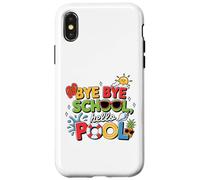 Bye Bye School Hello Pool Shirt Enfants Dernier Jour d’école Coque pour iPhone X/XS