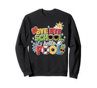 Bye Bye School Hello Pool Shirt Enfants Dernier Jour d’école Sweatshirt