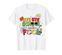 Bye Bye School Hello Pool Shirt Enfants Dernier Jour d’école T-Shirt