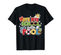 Bye Bye School Hello Pool Shirt Enfants Dernier Jour d’école T-Shirt