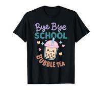 Bye School Hello Bubble Tea Kawaii Sips Last Day Of School T-Shirt