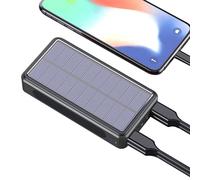 Byeaon Batterie Externe Solaire, Chargeur Portable Énergie Solaire, 20000mAh Étanche avec Éclairage LED pour Voyage Camping Étudiants Adultes Adolescents