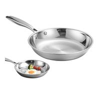 Byeaon Frying Pan Stainless Steel, High-quality Stainless Steel Cookware, Multi-purpose Stainless Steel Pan, Easy-clean Stainless Steel Pan, Ideal For Induction, Electric, And Ceramic Glass Hobs
