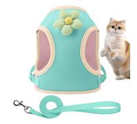 Byeaon Harnais de Promenade pour Chien,Harnais Réfléchissant pour Chat | Accessoires Respirables pour Animaux avec Bretelles à Dessins Animés pour Randonnée Voyage Ville Plage Parc Extérieur Usage