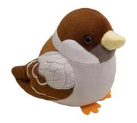 Byeaon Jouet en Peluche Moineau, Compagnon Doux et Confortable, 15 cm, Animaux en Peluche réalistes, Petit Oiseau Corbeau, Conception légère et Portable, pour, Adultes, Chambre à Coucher, dortoir, an