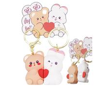 Byeaon Magnetic Keyring Pendant | Cartoon Animal Keyring | Keyring Jewelry Pair | Best Friend Keychain | Animal Keyring Pendant | Matching Jewelry for Best Friend Wife Husband, Backpack Key Chain