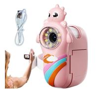 Byeaon Microscope Portable pour | 1000X Microscope Portable pour avec 8 lumières LED réglables | Écran LCD de 5,1 cm - Lunette de découverte de Dinosaures Mignons pour garçons et