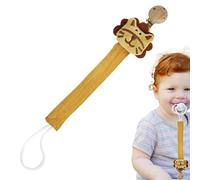 Byeaon Porte-pince à tétine, corde à clips pour tétine - Sangle de maintien pour vêtements de rot pour tout-petits - Clips de tétine Anti-perte en forme d'animaux pour tout-petits, sangle de tétine