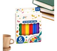 Byeaon Stylos Pop-corn Fournitures d'Art Magiques Amusantes 6 Couleurs