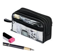 Byeaon Transparent Pencil Case | Large Capacity Pouch | Travel Pen Pouch | Portable Makeup Organizer | Transparent Zipper Bag | Makeup Storage Pouch for Teen College Students Adults