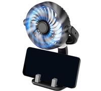 Byeaon Ventilateur Auto - Rotation 160° Pour Refroidissement Auto,Petit Ventilateur De Véhicule,Conducteurs Voyageurs Camions SUV Camping-Cars Camping Maison Chambre Bureau Gym