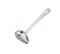 BYEGOU Louche à sauce avec bec verseur - Ustensile de cuisine en acier inoxydable - Polissage miroir et passe au lave-vaisselle - 22 cm - Argent
