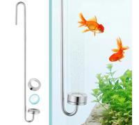 byepica Diffuseur de CO2 pour aquarium, 30,5 cm en acier inoxydable de type S, raffineur de dioxyde de carbone à haute efficacité pour la croissance des plantes aquatiques dans les aquariums