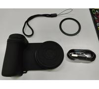 byepica Lampe à selfie adsorbante, avec dragonne et anneau, télécommande amovible, mini lumière à selfie portable, lumière de remplissage rechargeable, compatible avec les téléphones iOS