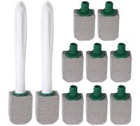 byepica Lot de 10 pierres ponces de nettoyage de toilettes avec long manche, idéale pour éliminer les taches, la rouille et les traces d'eau dure sans rayer