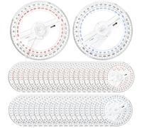 byepica Lot de 30 rapporteurs ronds de 9,2 cm, double échelle, étudiant