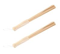 byepica Meridian Lot de 2 bâtons de massage en bois avec poignée en bois 36 cm Outil de massage complet du corps pour détendre les muscles