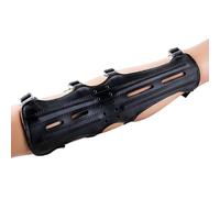 byepica Protège-bras traditionnel en cuir PU pour tir à l'arc, protection d'avant-bras à quatre emplacements, idéal pour les sports d'arc recourbé et confortable