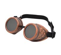 BYERUITE Lunettes de soleil rétro Steampunk, victoriennes, lunettes de soleil vintage punk pour Halloween (cuivre rouge)