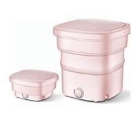 BYERZ BYERZ Mini Machine à Laver, Machine à Laver Pliante Portable avec essoreuse, désinfection à l'ozone, Petits appareils électroménagers Semi-Automatiques (Couleur : Rose)