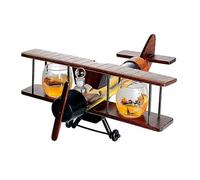 BYERZ Carafe à Whisky pour Homme Carafe à Whisky en Forme d'avion, récipient à vin, Distributeur de Whisky, Bouteille de Whisky en Verre à Haute teneur en Borosilicate Coffret Liqueur