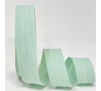 Byetsa Biais vert menthe 30 mm en polycoton sur un rouleau de 25 m