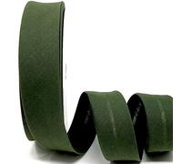 Byetsa Biais vert olive en polycoton de 30 mm sur un rouleau de 25 m