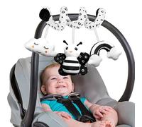 Byffoer Jouet en spirale pour bébé de 0 à 6 mois, avec coque pour bébé, jouet pour bébé de 0 à 6 mois, avec chaîne d'activité, contraste noir et blanc, jouet à suspendre pour nouveau-né à partir de 3