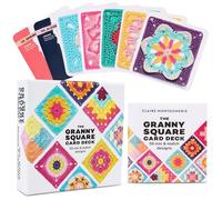 Byffoer Lot de 50 Cartes au Crochet Assorties Granny Square - Designs avec Inscription et Photo pour Chaque Carte - Livret Pratique So-Geht's Inclus