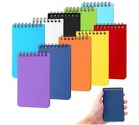 Byfoyif 10 Pcs Petit Carnet de Notes de Poche, Cahier de Note A7 avec 2 Stylos, Petit Cahier Spirale de 50 Pages, Carnet de Poche Ligné Multicolore, pour Journal Liste de Courses École Bureau
