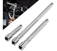 Byfoyif 3 Pcs Rallonge Cliquet 3/8", Barre d'Extension à Cliquet 3/8" Longue Manche, Adaptateur Douille Rallonge 75/150/250 mm, Rallonge liquet en Acier au Carbone, pour Réparation de Voiture