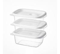 Byfoyif 6 Pcs Boîte Alimentaire Plastique 900ml, Boîte Conservation Alimentaire Hermétique Anti-fuite, Boîte Rangement Congélateur avec Couvercle, Récipients de Stockage Alimentaires Transparents