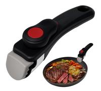 Byfoyif Poignée Casserole Amovible Clipsable, Poignée Amovible Universelle pour Poêle, Manche Poêle Universelle avec Bouche Denté, Manche Amovible Casserole Support 5KG, pour Cuisine Restaurant Hôtel