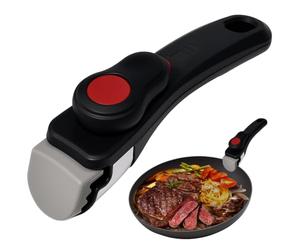 Byfoyif Poignée Casserole Amovible Clipsable, Poignée Amovible Universelle pour Poêle, Manche Poêle Universelle avec Bouche Denté, Manche Amovible Casserole Support 5KG, pour Cuisine Restaurant Hôtel