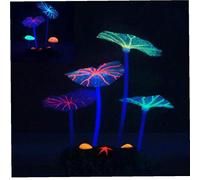 BYFRI Fluorescente Artificielle des Récifs Coralliens Feuilles Rougeoyantes Champignons Pierres Lumineux pour Poissons Aquariums Décor Réservoir
