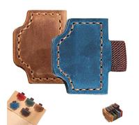 Bygone Mark Bookmark With Pen Holder, Leather Bookmark Magnet, Personalized Magnetic Leather Bookmarks, Reading Accessory For Travelers Notebook Journal Book Lovers Readers (Brown+Blue)