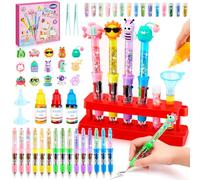 BYHANO Fabrique a Stylo, 15 Pièces Atelier des Stylos Creatif, Kit Loisir Creatif Enfant, Activité Manuelle Enfants 6-12 Ans, Kit de Creation Stylo Enfant, Cadeau Anniversaire et cadeaux de Noël