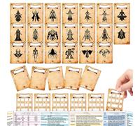 Byhoo DND Kit de suivi d'initiative et de combat en acrylique étanche avec 25 cartes d'insertion, compatible avec Donjons et Dragons 5e/Pathfinder/TTRPGs-DND Kit Essentials pour accessoires de RPG de