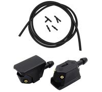 BYHWAEE Gicleur Lave Glace Buse De Lave-Glace Universelle pour Bras D'essuie-Glace Avant Clapet Anti-Retour Réglable À 4 Voies Tuyau Flexible De 2 M Accessoire De Tête Directe TY