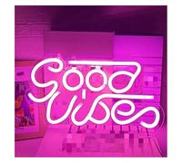 Byicoo Enseignes au néon d'art suspendues Luminaires Lampe Néon Mur Salon Chambre Fête Décoration De Vacances Anniversaire Cadeau Veilleuse(Rose)