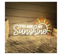 Byicoo Enseignes au néon d'art suspendues Pour l'emprunt de lampe au néon « You are My Sunshine » pour l'enseigne LED(45x21cm)