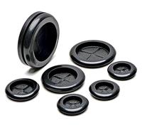BYINGS Bobine de protection simple face en caoutchouc noir, joint torique, capuchon de gaine de fil, bouchon de trou, 7-100 mm