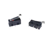 BYINGS Lot de 10 micro-interrupteurs de fin de course Mi-ni, NO/NC, 3 broches, bornes PCB SPDT, 5 A, 125 V, 250 V, 29 mm, levier à galet, action rapide, poussoir