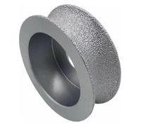 BYINGS Meule de brasage ronde en demi-cercle, diamètre 75 mm, 1 pièce, for meulage de bord diamanté, for verre, poterie