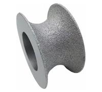 BYINGS Meule de brasage ronde en demi-cercle, diamètre 75 mm, 1 pièce, for meulage de bord diamanté, for verre, poterie