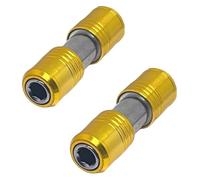 BYINGS Porte-embout de tournevis portable, tige d'extension à double tête, adaptateur de vis hexagonale 1/4" à dégagement rapide, douille for perceuse électrique, outil électrique