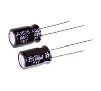 BYINGSEU Lot de 10 condensateurs électrolytiques en aluminium 35 V 220 UF 8 x 12